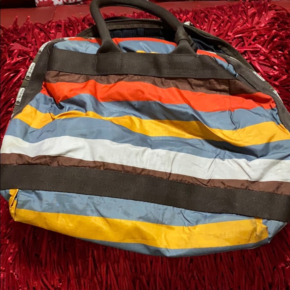 Le sportsac striped book bag and luggage🥰🧡